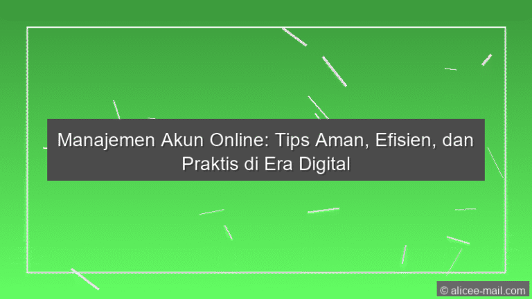 Manajemen Akun Online