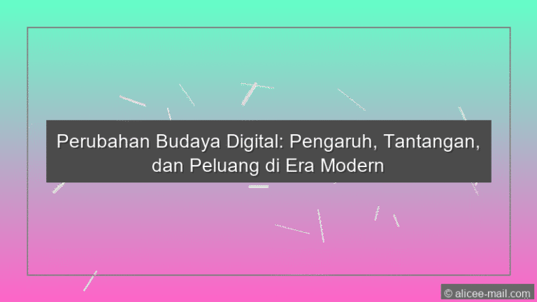 Perubahan Budaya Digital