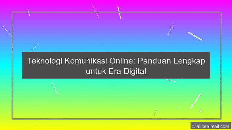 Teknologi Komunikasi Online