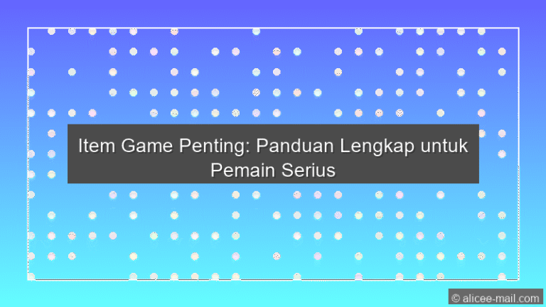 Item Game Penting