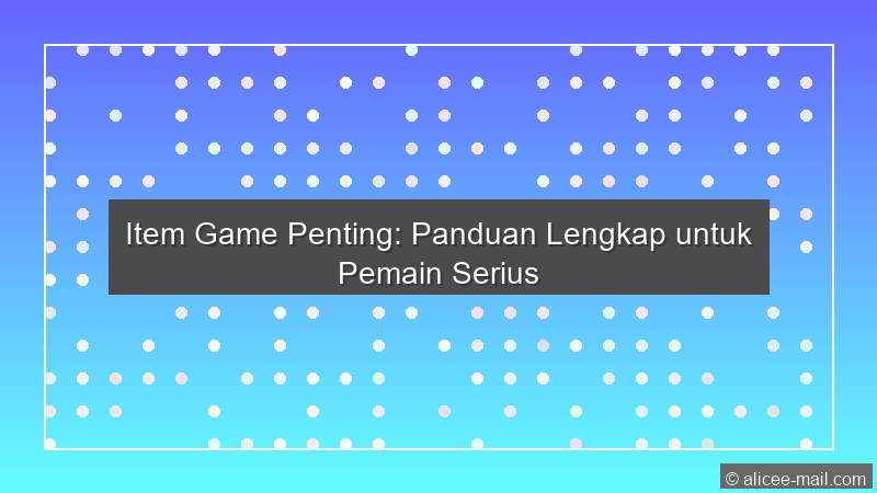 Item Game Penting