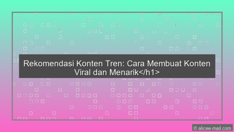 Rekomendasi Konten Tren